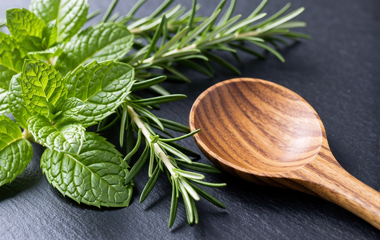 Detail čerstvých bylinek